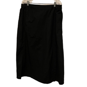 Pact Black Organic Cotton Wrap Around Midi Skirt Size XL